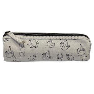 NWOT Urban Outfitters Canvas Sloth Print Zippered Pencil Case/Makeup Case
